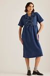 Thumbnail View 4: ALIGNE Effy Tie-Front Denim Midi Dress