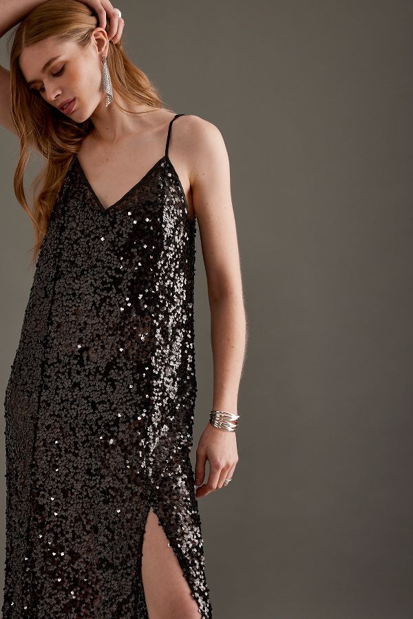 Slide View: 4: Baum und Pferdgarten Jaliza Sequin Midi Slip Dress 