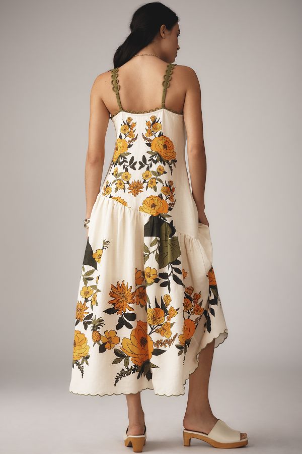 Slide View: 2: Farm Rio x Anthropologie Sleeveless V-Neck A-Line Maxi Dress