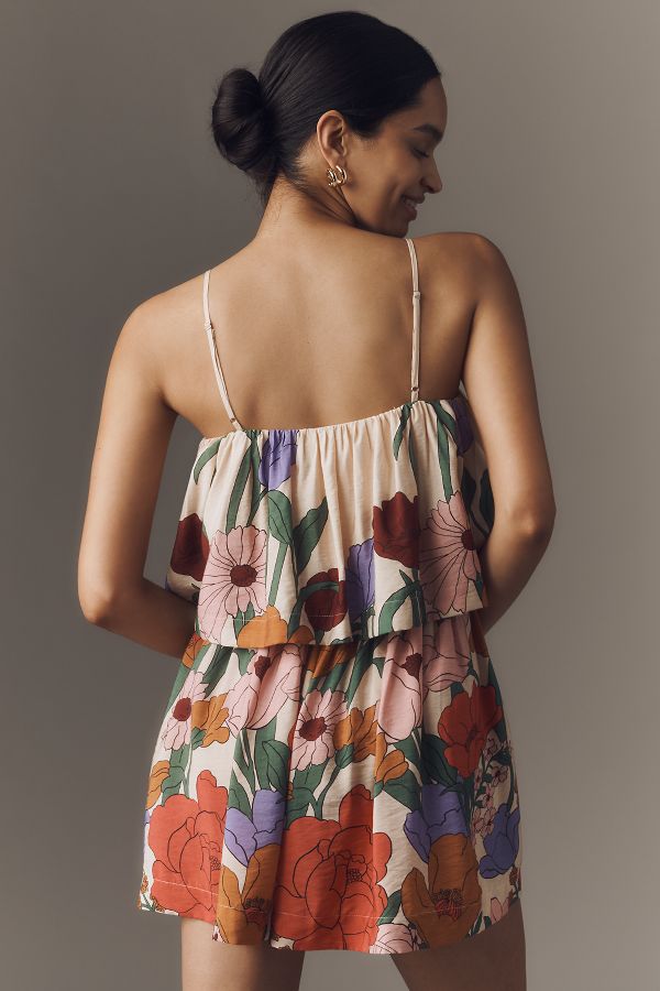 Slide View: 3: Farm Rio Tiered Floral Mini Dress