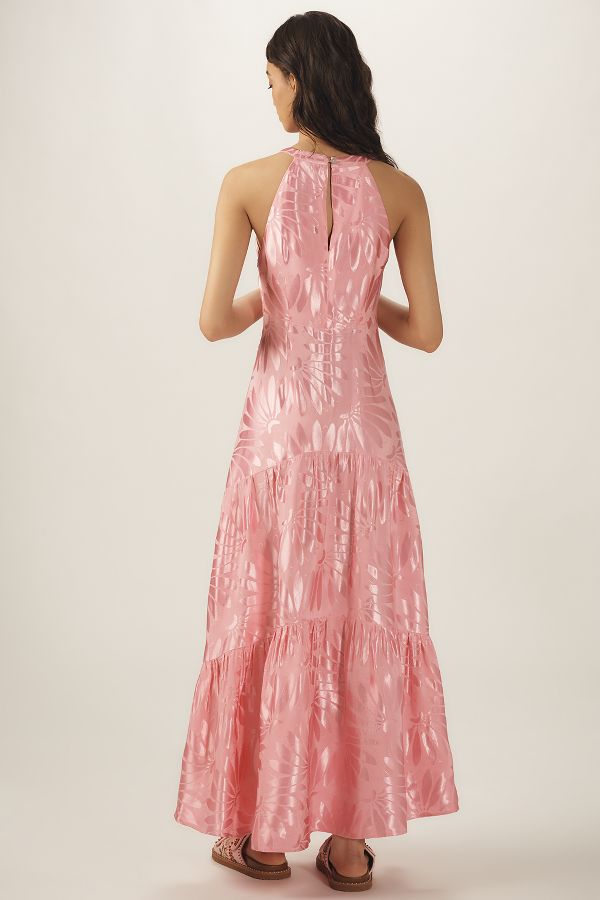 Slide View: 4: Farm Rio x Anthropologie V-Neck Tiered Maxi Dress