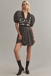 Thumbnail View 1: By Anthropologie Short-Sleeve Button-Front Mini Dress