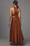 Thumbnail View 2: Maeve V-Neck Satin Lace Midi Dress