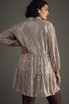 Thumbnail View 6: The Bettina Tiered Shirt Dress by Maeve: Mini Sequin Edition