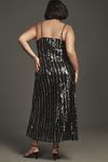 Thumbnail View 6: Maeve Sleeveless Sequin Stripe Midi Dress