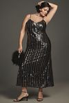 Thumbnail View 4: Maeve Sleeveless Sequin Stripe Midi Dress