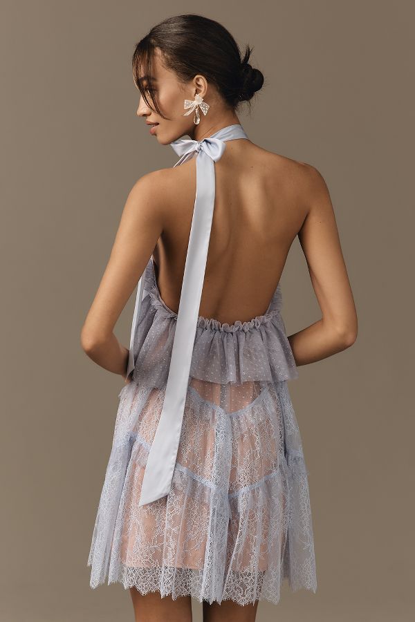 Slide View: 2: By Anthropologie Lace Tunic Halter Dress