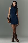 Thumbnail View 1: Pilcro Mock-Neck Denim Mini Dress