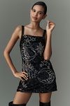 Thumbnail View 1: By Anthropologie Square-Neck Sequin Mini Shift Dress