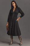 Thumbnail View 3: The Tommie Smocked Front-Zip Shirt Dress: Long-Sleeve Edition