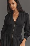 Thumbnail View 4: The Tommie Smocked Front-Zip Shirt Dress: Long-Sleeve Edition