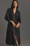 Thumbnail View 1: The Tommie Smocked Front-Zip Shirt Dress: Long-Sleeve Edition