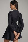 Thumbnail View 2: The Tommie Smocked Front-Zip Shirt Dress: Long-Sleeve Mini Edition