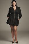 Thumbnail View 8: The Tommie Smocked Front-Zip Shirt Dress: Long-Sleeve Mini Edition