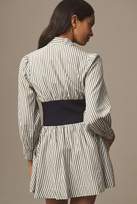 Slide View: 2: The Tommie Smocked Front-Zip Shirt Dress: Long-Sleeve Mini Edition