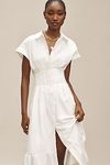 Thumbnail View 3: By Anthropologie Short-Sleeve Pleated Midi Shirt Dress