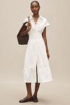 Thumbnail View 1: By Anthropologie Short-Sleeve Pleated Midi Shirt Dress