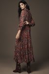 Thumbnail View 3: By Anthropologie Long-Sleeve Ruffled Boho Midi Dress