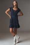 Thumbnail View 3: Pilcro Ärmellos Denim Swing Mini Kleid