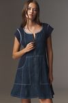 Thumbnail View 1: Pilcro Ärmellos Denim Swing Mini Kleid