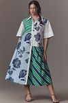 Thumbnail View 4: Maeve Mixed-Print Buttondown Dress