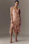 Thumbnail View 1: By Anthropologie Cowl-Neck Ruffle Midi Dress