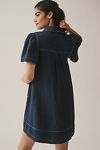 Thumbnail View 2: Robe chemise en denim brodé By Anthropologie