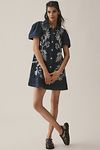 Thumbnail View 3: Robe chemise en denim brodé By Anthropologie