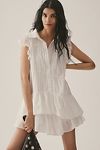 Thumbnail View 1: By Anthropologie Sleeveless Ruffle Mini Shirt Dress