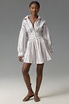 Thumbnail View 1: By Anthropologie Long-Sleeve Collared A-Line Mini Dress