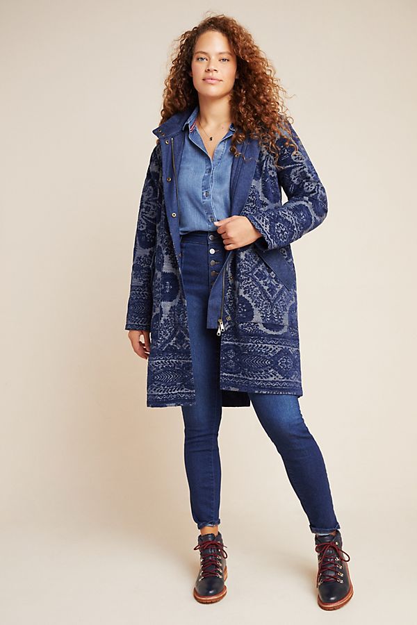 Slide View: 1: Chenille Tapestry Parka Jacket