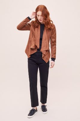 suede waterfall jacket