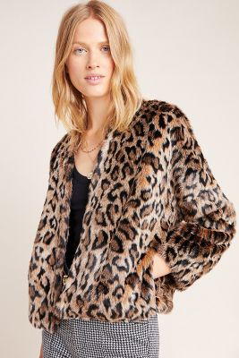 anthropologie leopard jacket