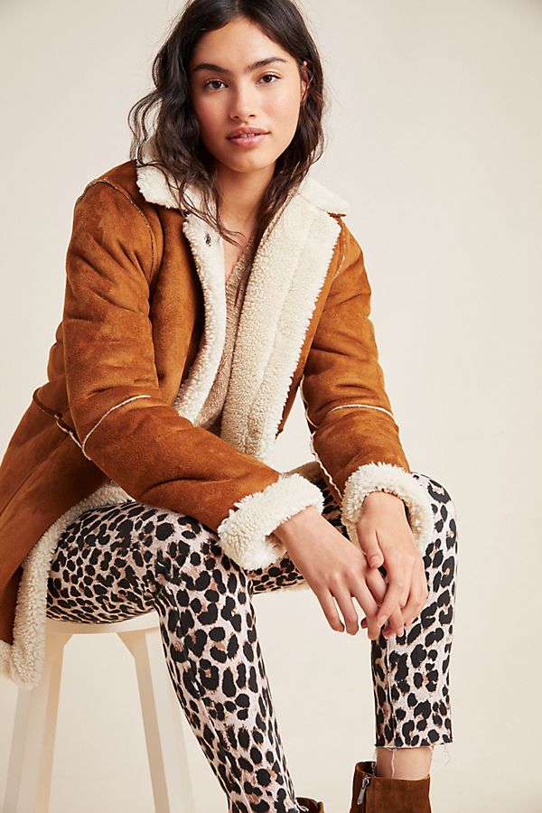 Slide View: 1: Kailani Sueded Sherpa Jacket