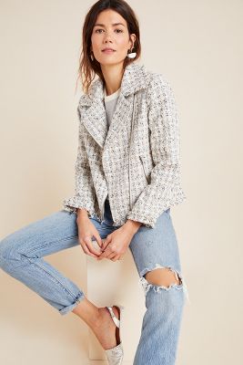 anthropologie tweed jacket