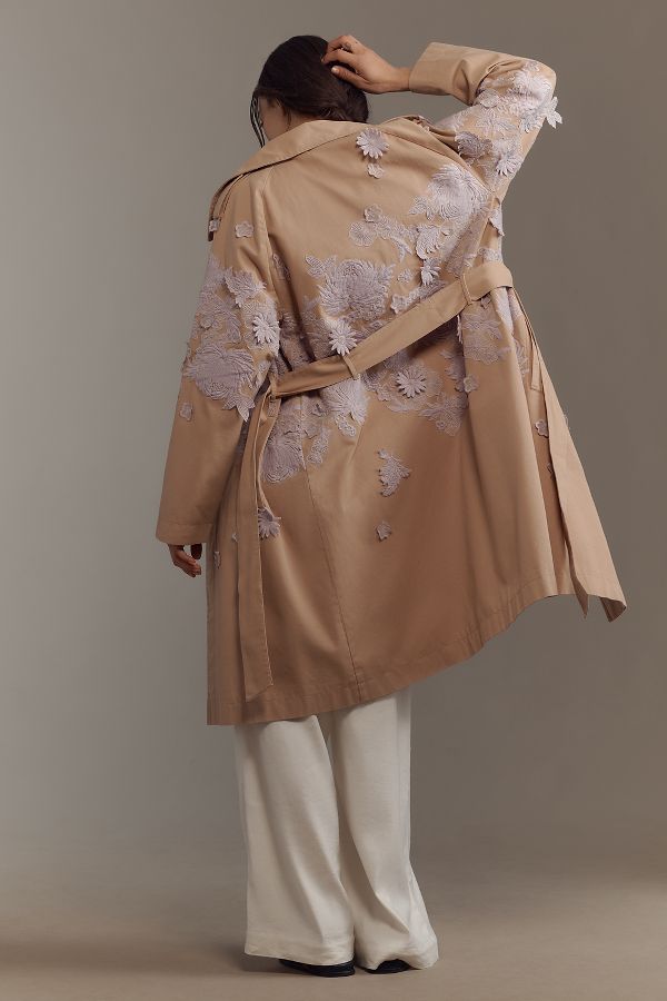 Slide View: 3: Trench-coat ajouré By Anthropologie