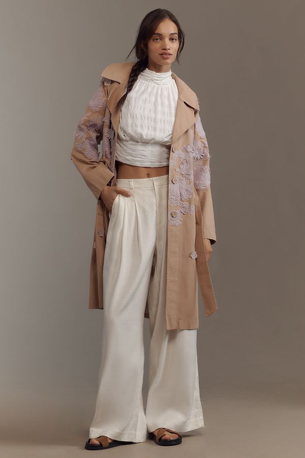 Slide View: 1: Trench-coat ajouré By Anthropologie