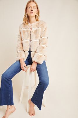 anthropologie fur coat