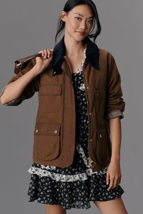 Slide View: 2: Barbour Ruth Waxed Jacket