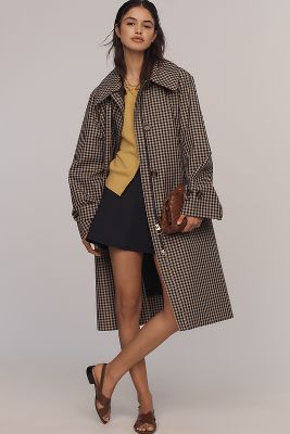 Barbour Nadine Checked Car Coat