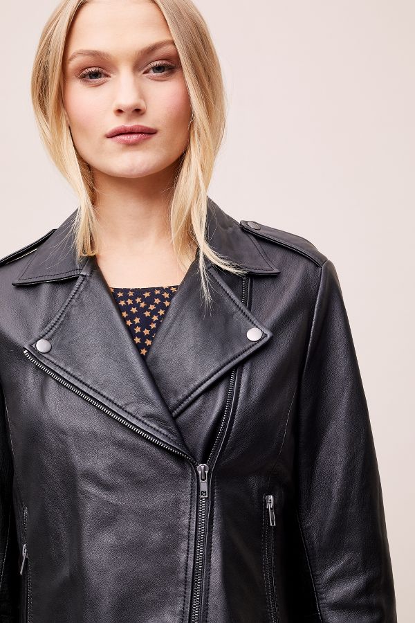 Maribel Leather Biker Jacket | Anthropologie UK