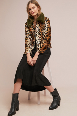 anthropologie leopard dress