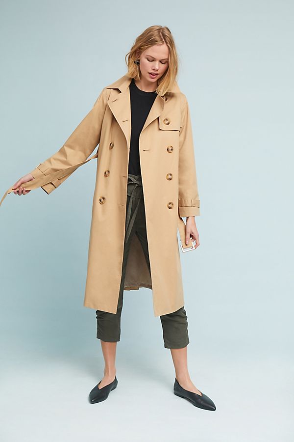 Pleated Trench Coat Anthropologie Uk, Anthropologie Trench Coat