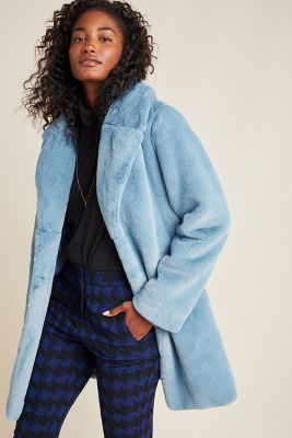 anthropologie fur coat