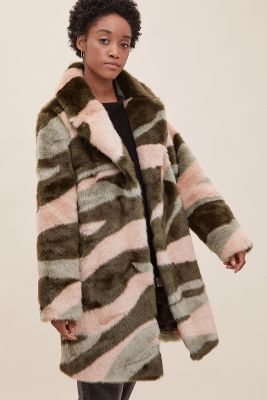 anthropologie fur coat