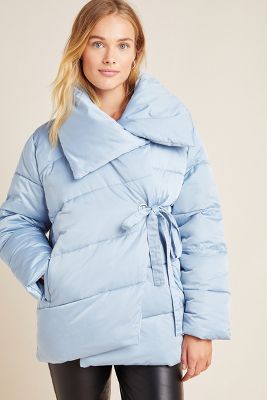 puffer wrap coat