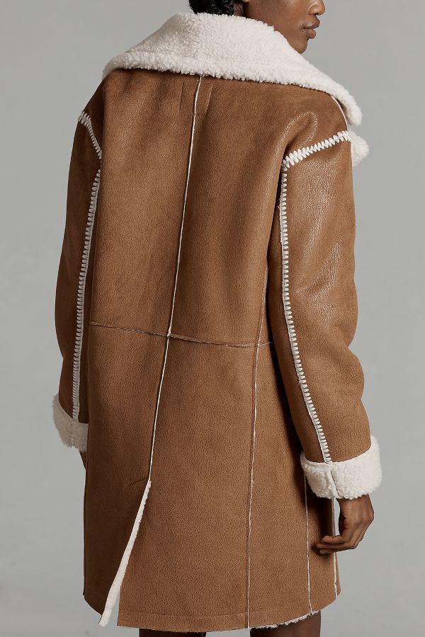 Slide View: 4: Avec Les Filles Faux-Shearling Coat