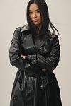 Thumbnail View 3: Avec Les Filles Glazed Faux-Ever Leather™ Belted Trench Coat