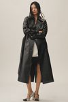 Thumbnail View 2: Avec Les Filles Glazed Faux-Ever Leather™ Belted Trench Coat