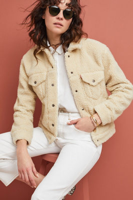 all over sherpa trucker jacket